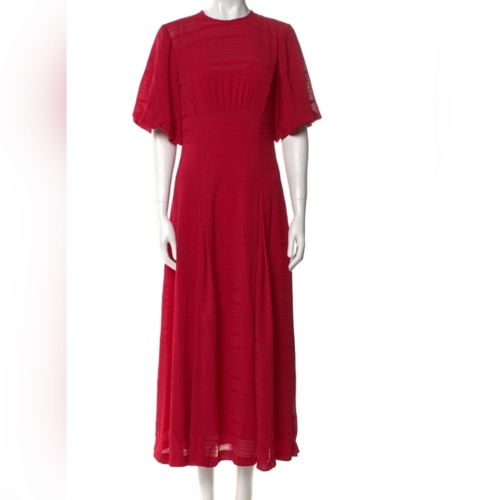 Elegant Long Sleeve Burgundy Dress